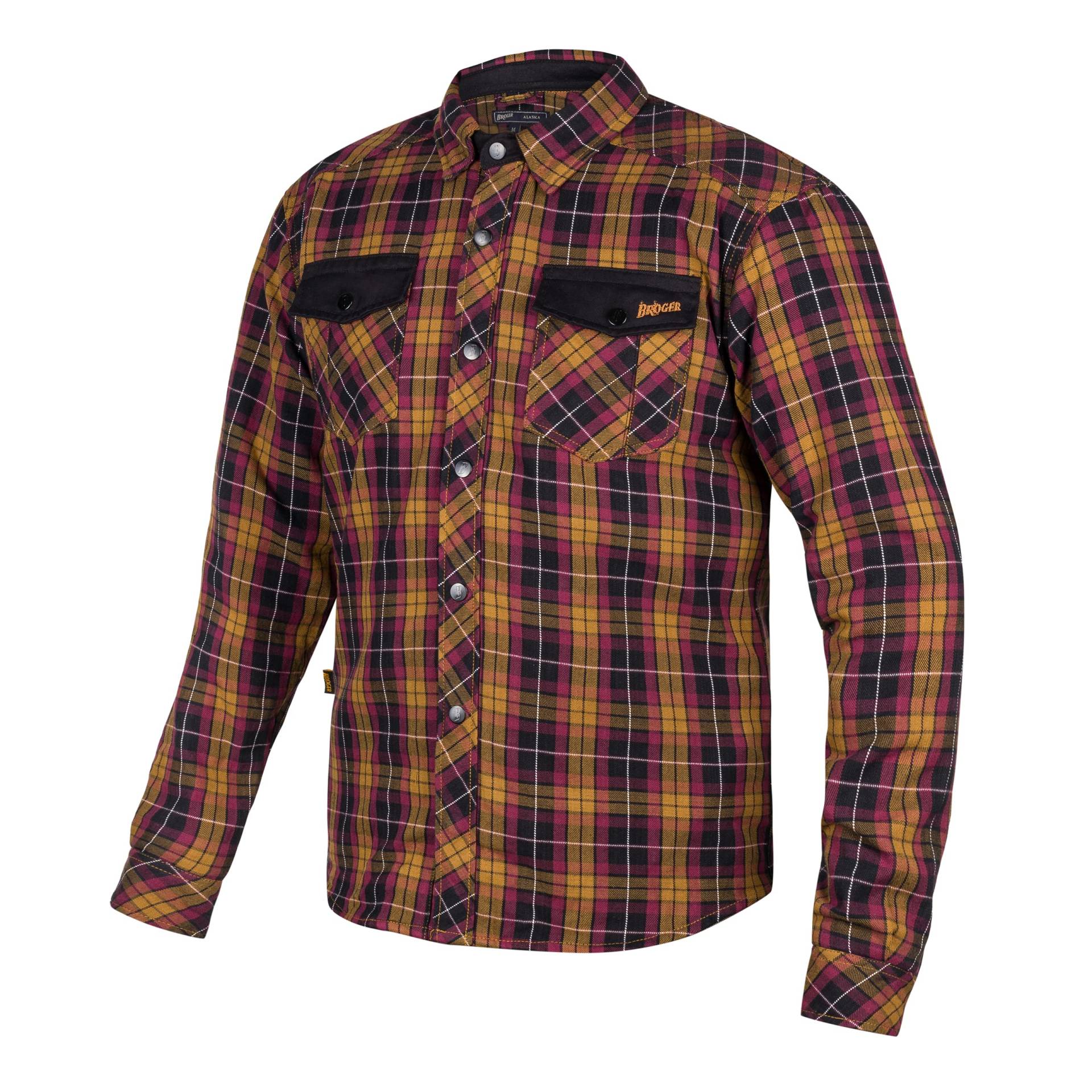 BROGER Alaska Motorradhemd Herren | 100% Baumwolle | Aramidfaser Futter | Ellbogen und Schulterprotektoren | Regular Fit von BROGER