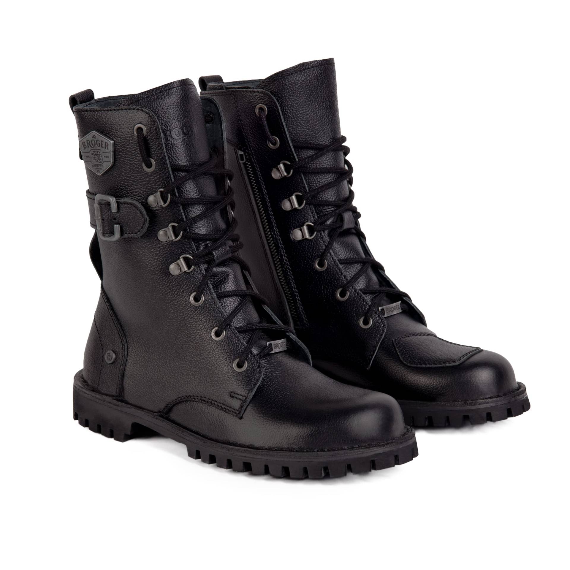 BROGER Ohio Motorradstiefel | Rindsleder | SAS-TEC Knöchelprotektoren | Doppelte Nähte | Verstärkte Zehen und Ferse | Langer Reißverschluss BROGER Ohio Motorradstiefel | Rindsleder | SAS-TEC Knöchelprotektoren | Doppelte Nähte | Verstärkte Zehen und Ferse | Langer Reißverschluss von BROGER