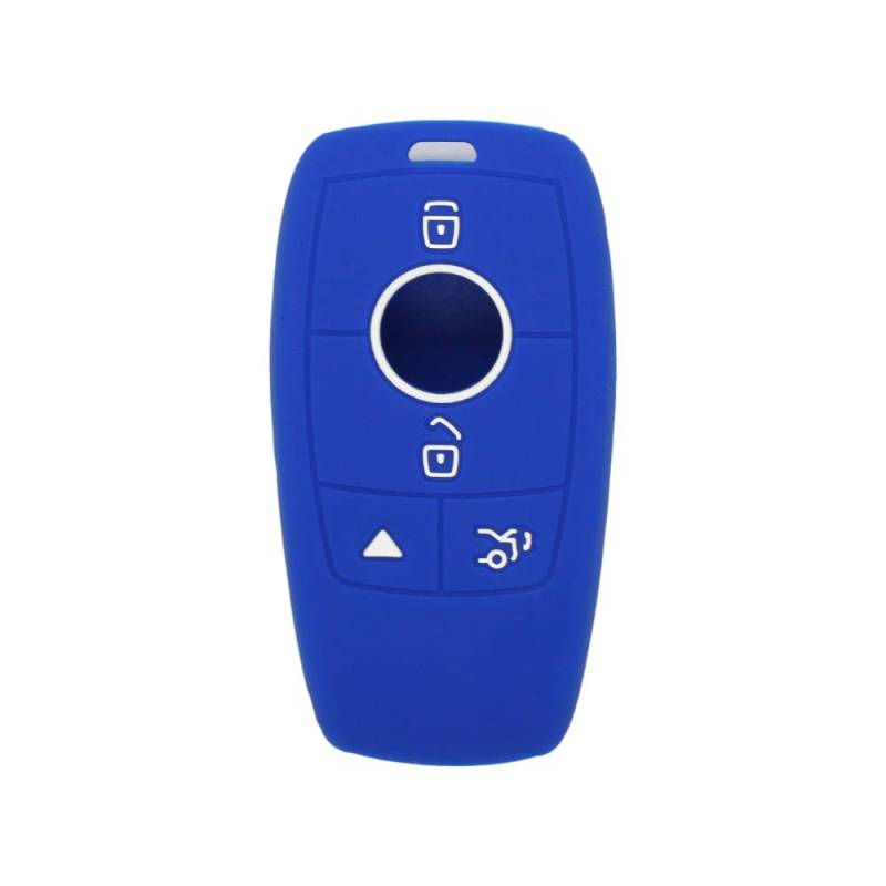 BROVACS Schlüssel Hülle Kompatibel mit Mercedes Benz 4 Tasten Smart Fernbedienung - Silikon Schutzhülle Schlüsselhülle Cover in Dunkelblau (CV2952DB) von BROVACS
