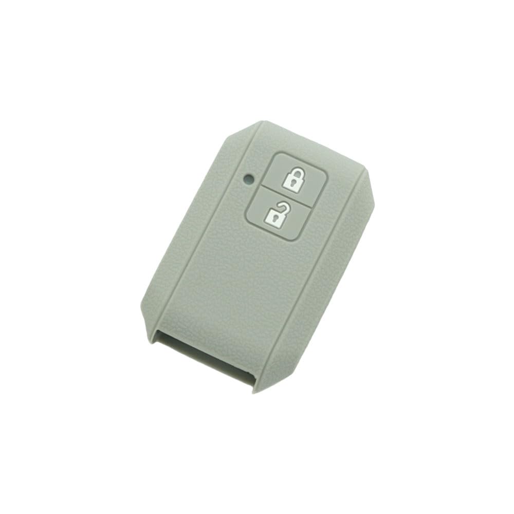 BROVACS Schlüssel Hülle Kompatibel mit Suzuki 2 Tasten Smart Fernbedienung - Silikon Schutzhülle Schlüsselhülle Cover in Grau (CV2542GY) von BROVACS