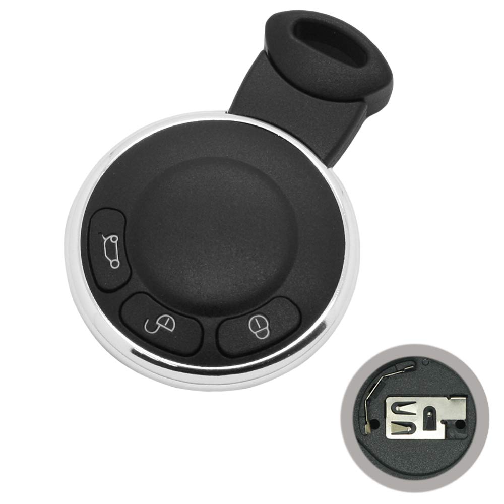 BROVACS Schlüsselgehäuse + ungeschliffener Rohling Notschlüssel kompatibel mit BMW Mini Cooper 3 Tasten Smart Keyless Entry Remote Key Case Fob PG940 BROVACS Schlüsselgehäuse + ungeschliffener Rohling Notschlüssel kompatibel mit BMW Mini Cooper 3 Tasten Smart Keyless Entry Remote Key Case Fob PG940 von BROVACS