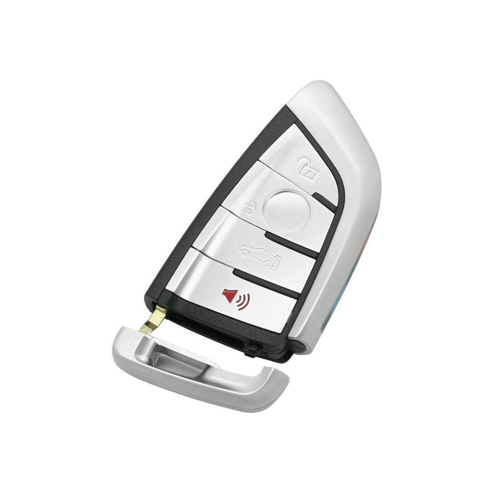 BROVACS Schlüsselgehäuse + ungeschliffener Rohling Notschlüssel kompatibel mit BMW X1 X5 X6 4 Tasten Smart Keyless Entry Remote Key Case Fob PG9003B BROVACS Schlüsselgehäuse + ungeschliffener Rohling Notschlüssel kompatibel mit BMW X1 X5 X6 4 Tasten Smart Keyless Entry Remote Key Case Fob PG9003B von BROVACS