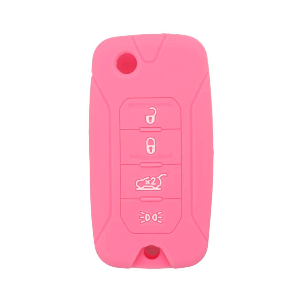 BROVACS Silikonhülle Schutzhülle Halter Skin Jacket Kompatibel mit JEEP Renegade 4 Tasten Flip Fernbedienung Schlüsselanhänger CV4757 Rosa BROVACS Silikonhülle Schutzhülle Halter Skin Jacket Kompatibel mit JEEP Renegade 4 Tasten Flip Fernbedienung Schlüsselanhänger CV4757 Rosa von BROVACS