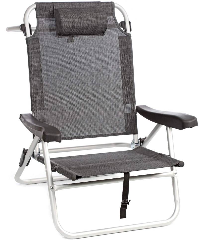 BRUNNER 0404152N Siren Strandstuhl, neigbar, Elegantes Design, Strandstuhl, Farbe Grau, bequemer Sitz, Tragkraft max. 110 kg von BRUNNER