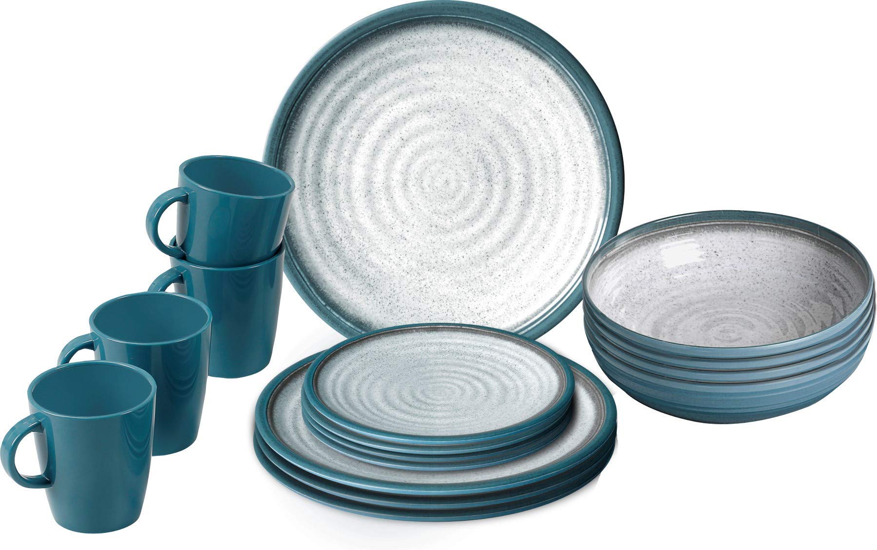 BRUNNER 0830155N.C5T Geschirrset, Blau, Grau, Set of 16 BRUNNER 0830155N.C5T Geschirrset, Blau, Grau, Set of 16 von BRUNNER