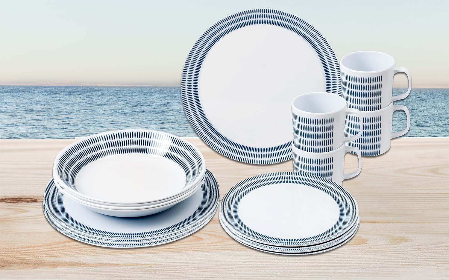 BRUNNER 0830160N.C6T Geschirr-Set, 16-teilig, BlueBAY, 4-teilig BRUNNER 0830160N.C6T Geschirr-Set, 16-teilig, BlueBAY, 4-teilig von BRUNNER