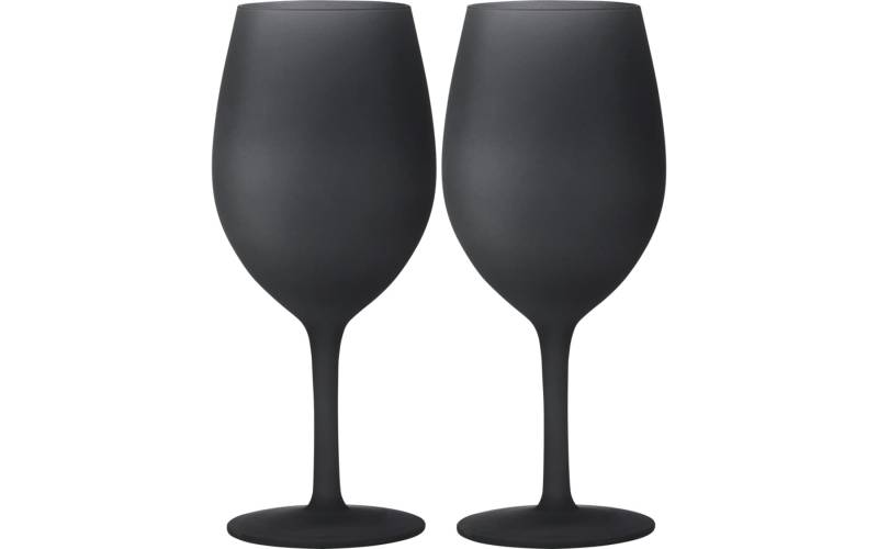BRUNNER 0830184N.C1M Bruchglas-Set, 2 Stück, Wineglass Blacksatin, 60 Cl, Schwarz von BRUNNER