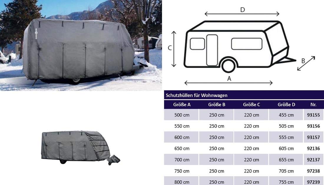 BRUNNER 7241466N Schutzhülle Caravan Cover 6M, 700-750 cm von BRUNNER