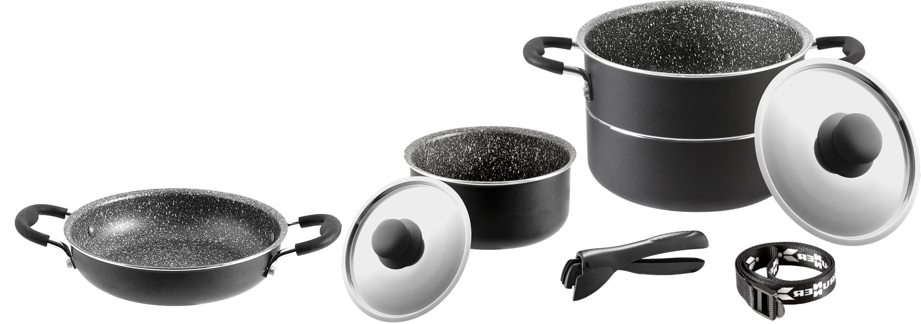 BRUNNER Alu Kochtopfset Kochgeschirr Campingtöpfe Topfset Pirate 6+1Ø18 BRUNNER Alu Kochtopfset Kochgeschirr Campingtöpfe Topfset Pirate 6+1Ø18 von BRUNNER