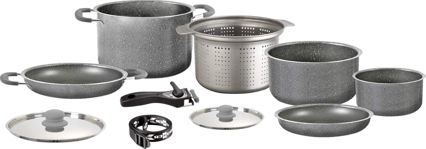 BRUNNER Camping Alu Kochtopfset Kochgeschirr Campingtöpfe Topfset Gourmet 9+1Ø22 BRUNNER Camping Alu Kochtopfset Kochgeschirr Campingtöpfe Topfset Gourmet 9+1Ø22 von BRUNNER