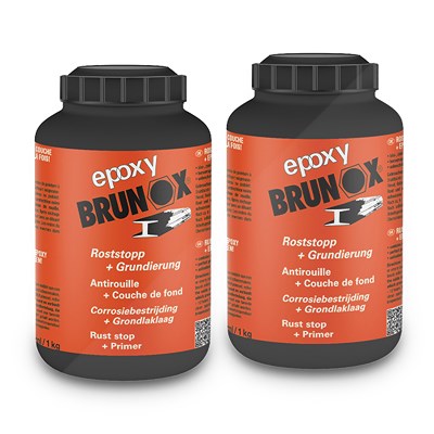 Brunox 2x 1 L Epoxy Roststopp + Grundierung [Hersteller-Nr. BR1,00EP] von BRUNOX