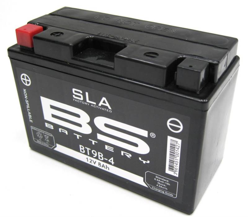 BS Battery 300642 BT9B-4 AGM SLA Motorrad Batterie, Schwarz von BS Battery