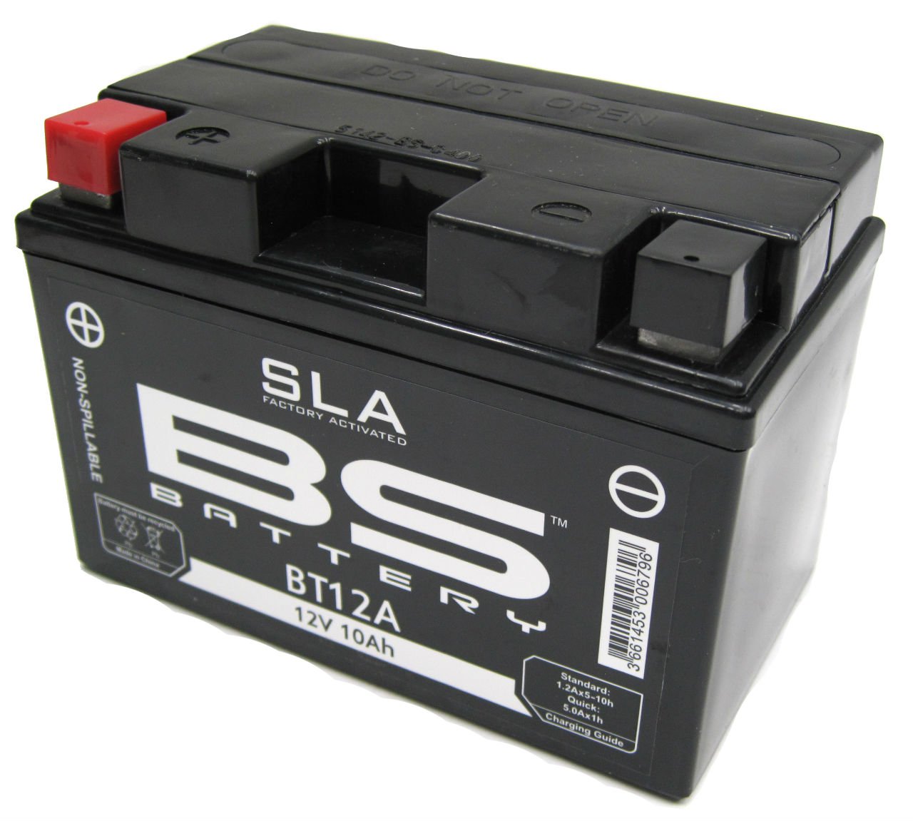 BS Battery 300679 BT12A AGM SLA Motorrad Batterie, Schwarz von BS Battery
