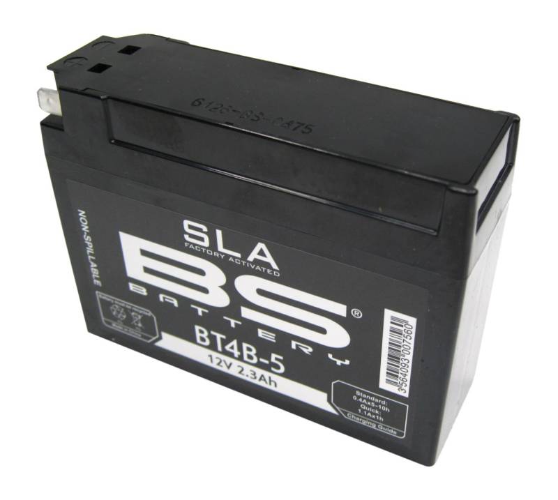 BS Battery 300756 BT4B-5 AGM SLA Motorrad Batterie, Schwarz von BS Battery