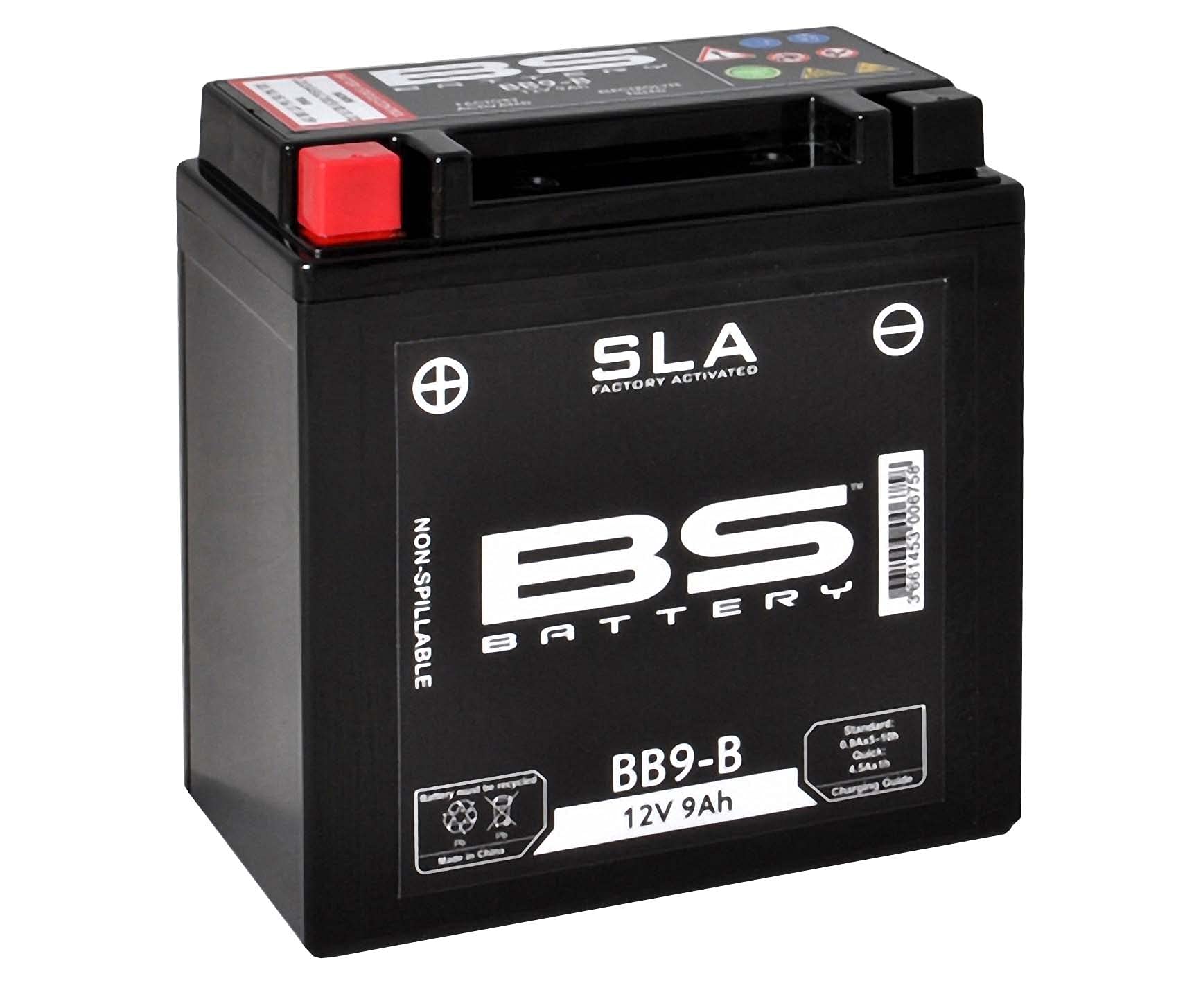 BS Battery 300837 BB12AL-A2 AGM SLA Motorrad Batterie, Schwarz von BS Battery