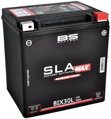 BS Battery 300858 BIX30L AGM SLA MAX Motorrad Batterie, Schwarz von BS Battery