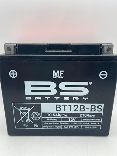 Motorradbatterie BS BT12B-BS (YT12B-BS) wartungsfrei - 12 V 10 Ah - Maße: 150 x 69 x 130 mm kompatibel mit YAMAHA YZF-R6 600 1999-2000 von BS Battery