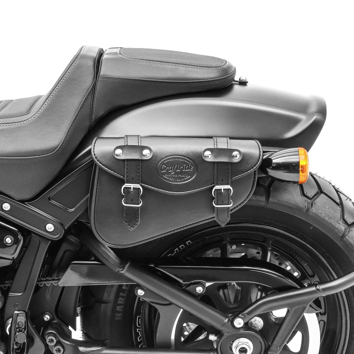 BS-Motoparts Satteltasche für Hyosung Aquila GV 125 Arizona Schwarz Links von BS-Motoparts