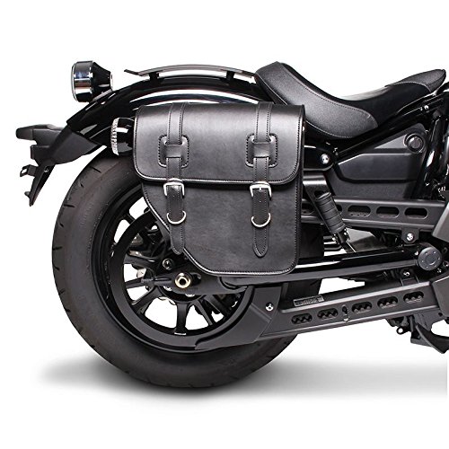 BS-Motoparts Satteltasche für Hyosung Aquila GV 125 Texas Schwarz rechts von BS-Motoparts