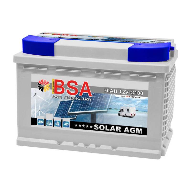 70Ah 12V Versorgungsbatterie AGM GEL Solarbatterie Wohnmobil Mover Boot Solarakku von BSA BATTERY HIGH QUALITY BATTERIES