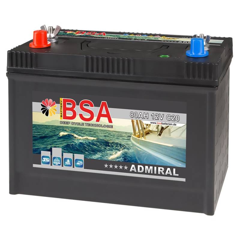 BSA Bootsbatterie 12V 80Ah Batterie Boot Schiff Rangierhilfe Versorgungsbatterie von BSA BATTERY HIGH QUALITY BATTERIES