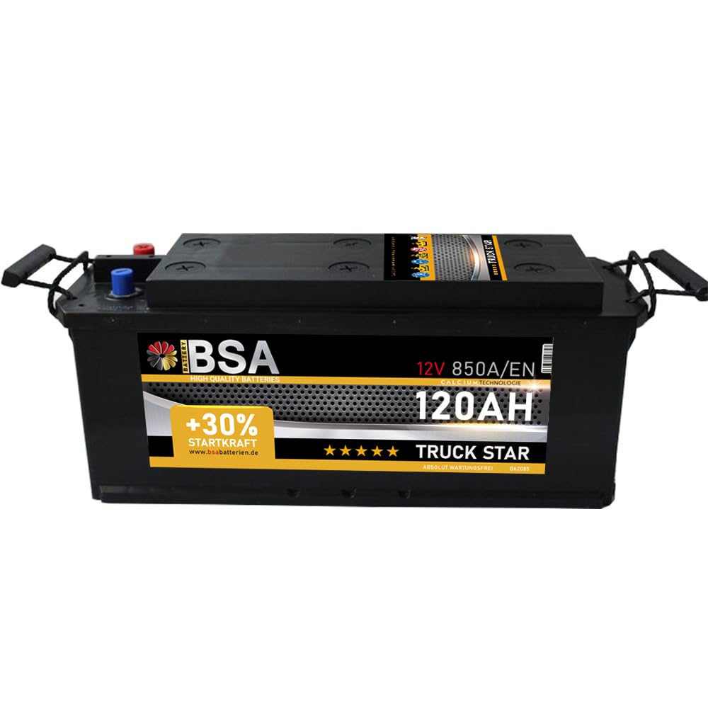 BSA LKW Batterie 120Ah 12V 850A Transporter Starterbatterie statt 115Ah 110Ah von BSA BATTERY HIGH QUALITY BATTERIES