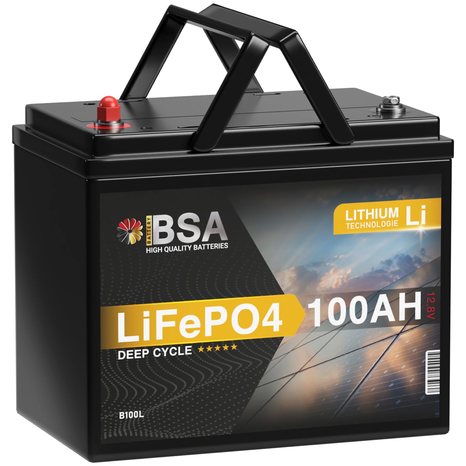 BSA LiFePO4 100Ah 12V Mini Lithium Batterie Wohnmobil Akku mit BMS Solarbatterie Solar Boot BSA LiFePO4 100Ah 12V Mini Lithium Batterie Wohnmobil Akku mit BMS Solarbatterie Solar Boot von BSA BATTERY HIGH QUALITY BATTERIES