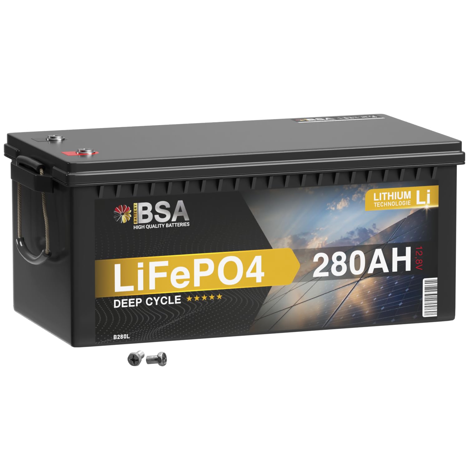 BSA LiFePO4 280Ah 12V Lithium Batterie Solarbatterie inkl. BMS Wohnmobil USV Solar Boot Akku ers. 200Ah Bootsbatterie BSA LiFePO4 280Ah 12V Lithium Batterie Solarbatterie inkl. BMS Wohnmobil USV Solar Boot Akku ers. 200Ah Bootsbatterie von BSA BATTERY HIGH QUALITY BATTERIES