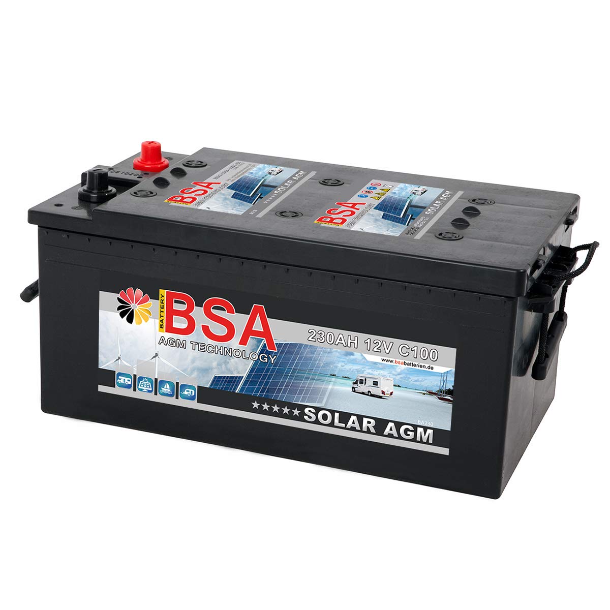 BSA Solarbatterie 12V 230Ah Solar Akku Wohnmobil Boot Schiff Versorgung AGM Gel Batterie BSA Solarbatterie 12V 230Ah Solar Akku Wohnmobil Boot Schiff Versorgung AGM Gel Batterie von BSA BATTERY HIGH QUALITY BATTERIES