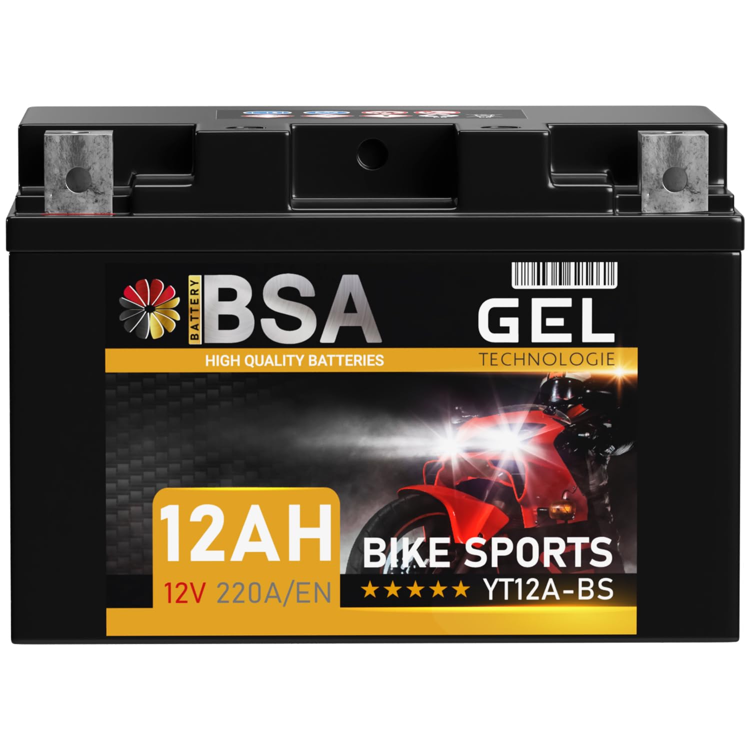 BSA YT12A-BS GEL Motorradbatterie 12V 12Ah 220A/EN Batterie doppelte Lebensdauer entspricht 51013 YTX12A-BS YT12A-4 YTZ12S GT12A-BS CTX12A-BS vorgeladen auslaufsicher wartungsfrei ersetzt 10Ah BSA YT12A-BS GEL Motorradbatterie 12V 12Ah 220A/EN Batterie doppelte Lebensdauer entspricht 51013 YTX12A-BS YT12A-4 YTZ12S GT12A-BS CTX12A-BS vorgeladen auslaufsicher wartungsfrei ersetzt 10Ah von BSA BATTERY HIGH QUALITY BATTERIES