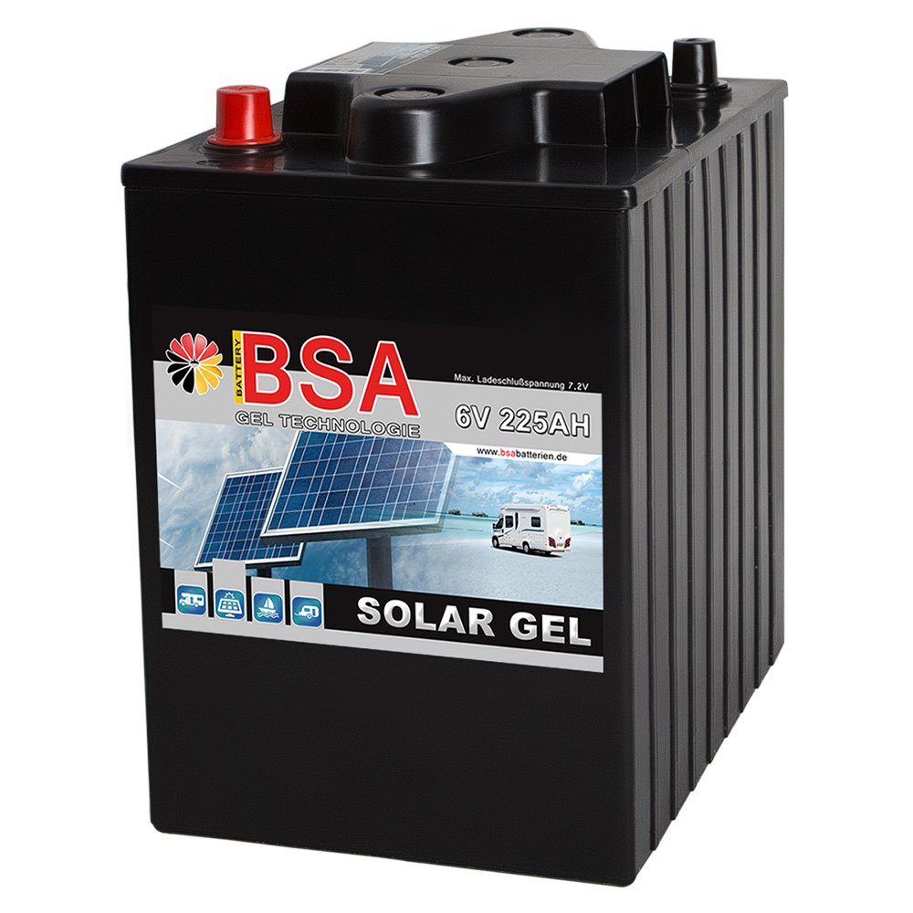 Blei Gel Batterie 6V 225Ah Solarbatterie Antriebsbatterie Versorgungsbatterie statt 180Ah 195Ah von BSA BATTERY HIGH QUALITY BATTERIES