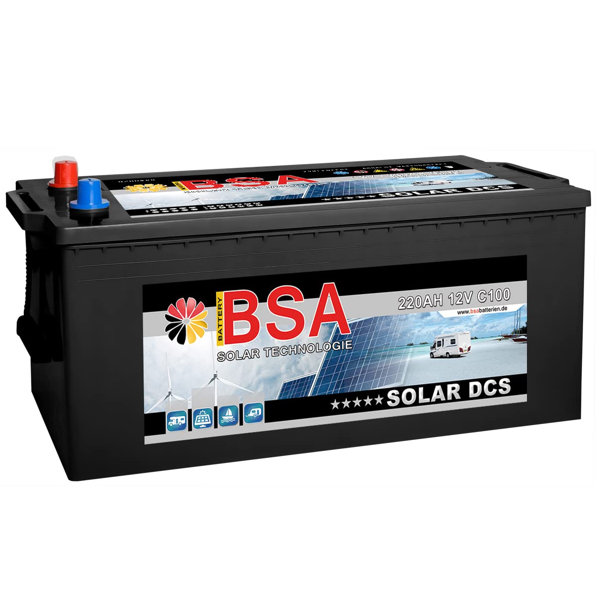Solarbatterie 12V 220Ah Boot Wohnmobil Versorgungsbatterie wartungsfrei 180Ah 190Ah von BSA BATTERY HIGH QUALITY BATTERIES