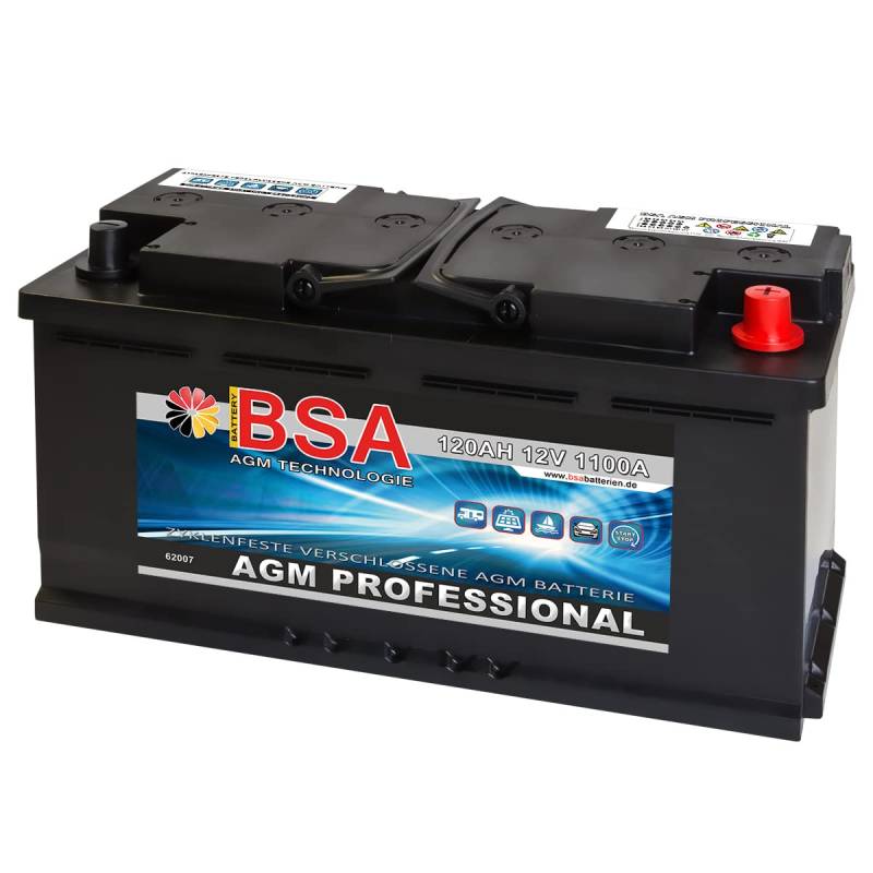 Versorgungsbatterie 12V 120Ah Solar Wohnmobil Boot Mover Schiff AGM Gel Batterie 100AH von BSA BATTERY HIGH QUALITY BATTERIES