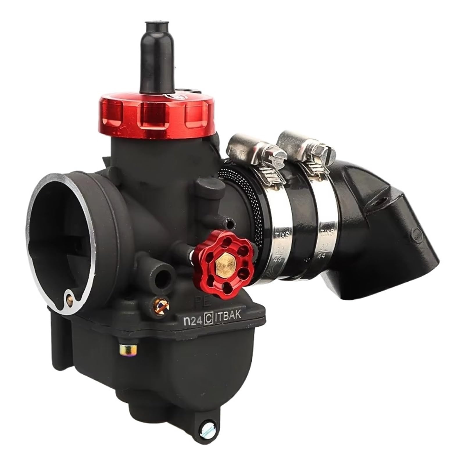Motor Vergaser Vergaser Kit Für 125CC-200CC GY6 Motor Ansaugstutzen 48mm Luftfilter PE24/26mm Motorrad Roller ATV Vergaser Kit(PE24mmRaceSet1) von BSBZGKGPBW