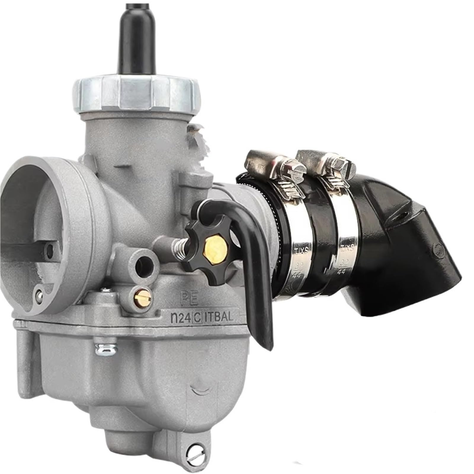 Motor Vergaser Vergaser Kit Für 125CC-200CC GY6 Motor Ansaugstutzen 48mm Luftfilter PE24/26mm Motorrad Roller ATV Vergaser Kit(PE24mmSportSet1) von BSBZGKGPBW