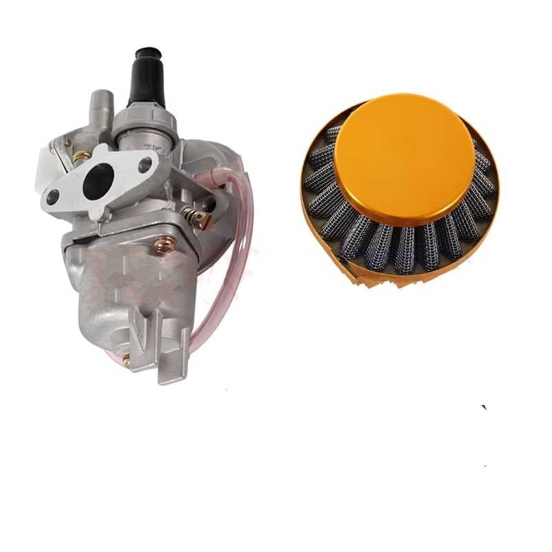 Motor Vergaser Vergaser Kit Für 47cc 49cc Mini Moto Dirt Pocket Bike ATV Quad Go Kart Vergaser MIT 44mm Luftfilter(Gold) von BSBZGKGPBW