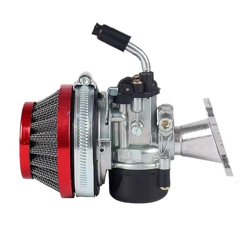 Motor Vergaser Vergaser Kit Für Mini Moto Dirt Pocket Bike ATV 37 49 50 80 Cc 2-Takt Wassergekühlter Vergaser Mit Ansaugrohr Luftfilter(Red) von BSBZGKGPBW