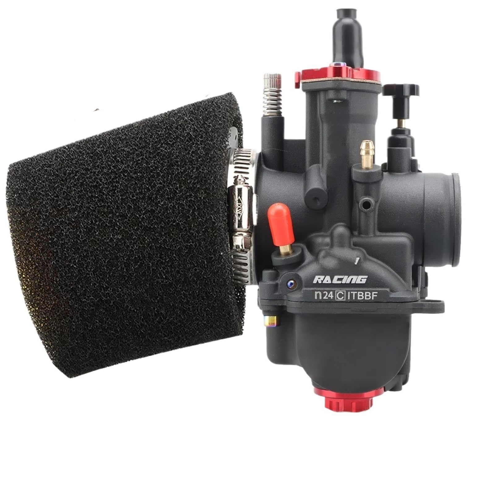 Motor Vergaser Vergaser Kit Für Pit Bike 250cc Motorrad Mit Power Jet 49mm Schaum Luftfilter Kit PWK 24/26/28mm Racing Vergaser(PWK26Racing Kit) von BSBZGKGPBW