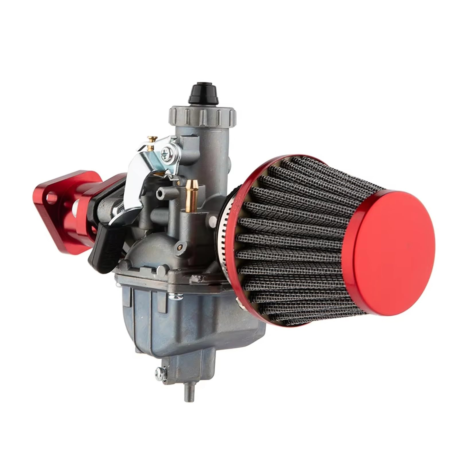 Motor Vergaser Vergaser Kit Für Predator 212cc 196cc Für Coleman Für CT200U Für BT200X Für KT196 Für GX160 Für GX200 Mini Bike 6,5 PS Luftfilter Vergaser(RED) von BSBZGKGPBW