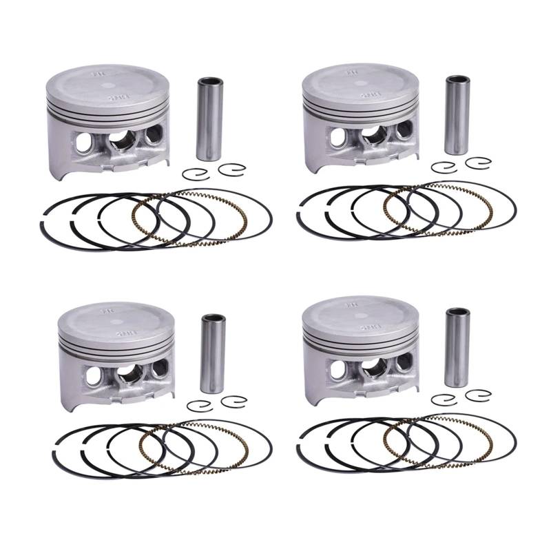 78,5mm STD Motorrad Kolben & Kolben Ringe Kit for FOURTRAX RANCHER350 TRX350 FE1-FE6 FM1-FM6 2000-2006 TE1-TE5(4set STD) von BSDIAOSU