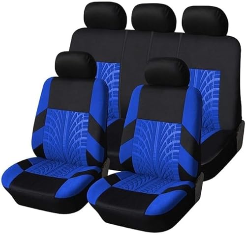 BSDPNARHZ Bezüge Atmungsaktiver Sitzbezug forcadillac ELR Wasserdichtes Leder Bequeme Autositzbezüge Leicht zu reinigendes 9-teiliges Set(Blue,ELR) von BSDPNARHZ