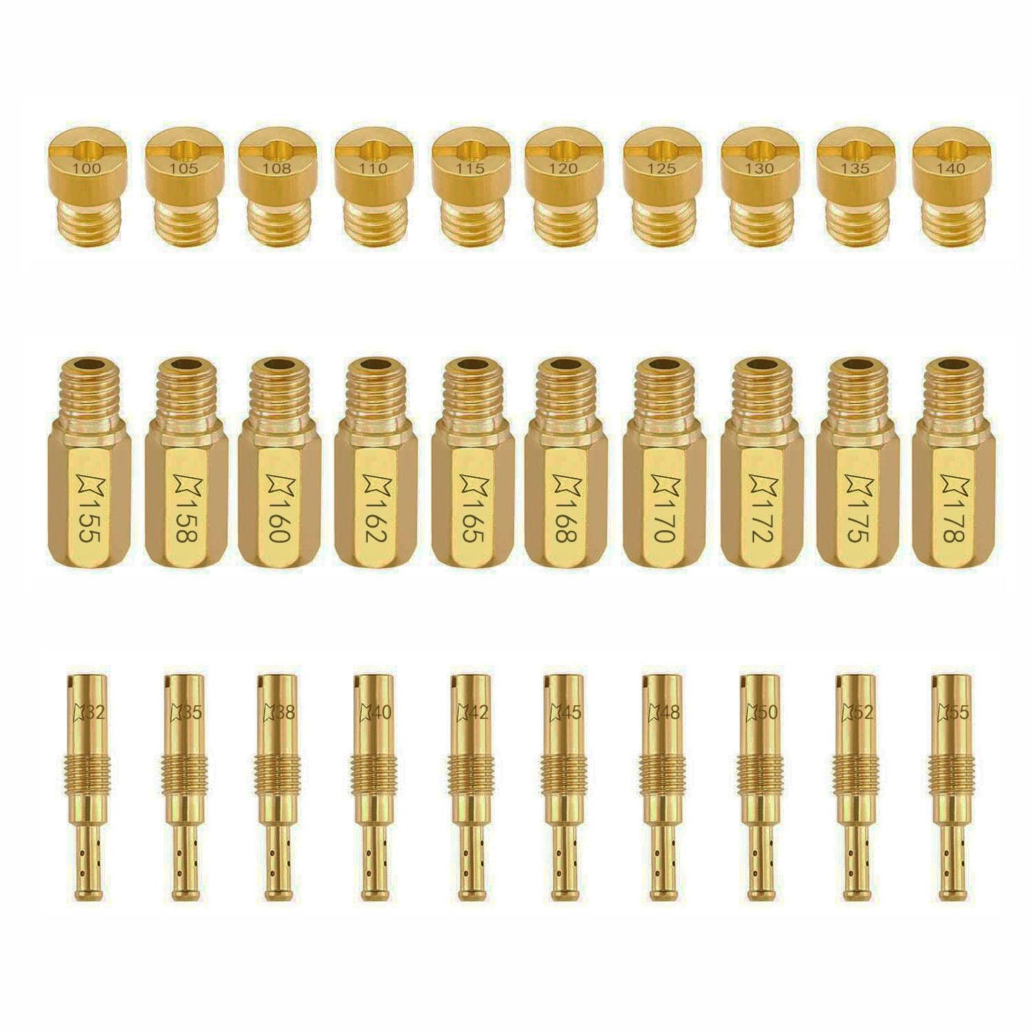 Vergaserdüsen Set, Vergaser düsen Ersatz, 10 Stück langsame Pilotdüsen #32-55 und 20 Stück M5/M6 Vergaser Hauptdüsen #100-178, für Keihin PE PWK CVK OKO KOSO Vergaser Vergaserdüsen Set, Vergaser düsen Ersatz, 10 Stück langsame Pilotdüsen #32-55 und 20 Stück M5/M6 Vergaser Hauptdüsen #100-178, für Keihin PE PWK CVK OKO KOSO Vergaser von BSDYCL