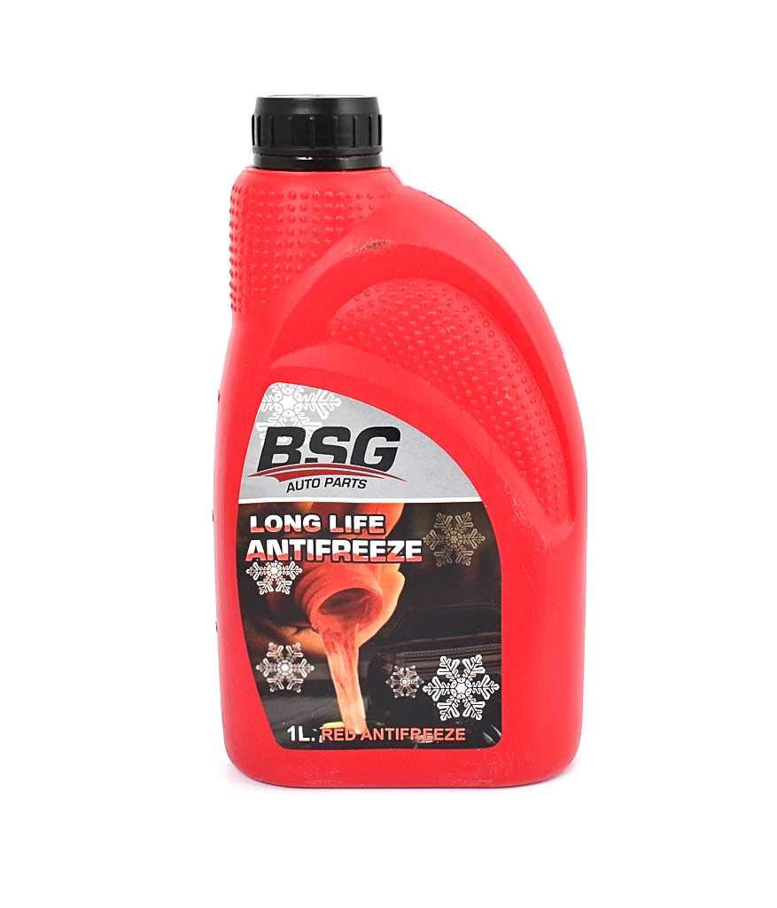 BSG 99-994-005, Frostschutzmittel, Kühlerfrostschutz Kühlmittel, Long Life Antifreeze, -56 °C, 1 Liter, Rot von BSG