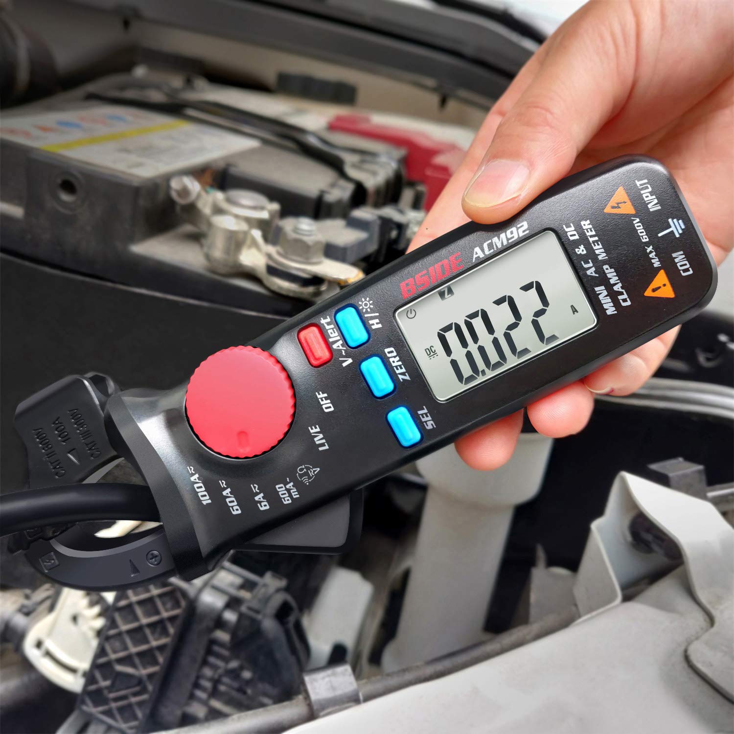 BSIDE DC Clamp Meter 6000 Counts Digital Multimeter Strom Durchgang Ohm Hz Live Check V-Alert Spannungsprüfer mit Back Clip BSIDE DC Clamp Meter 6000 Counts Digital Multimeter Strom Durchgang Ohm Hz Live Check V-Alert Spannungsprüfer mit Back Clip von BSIDE