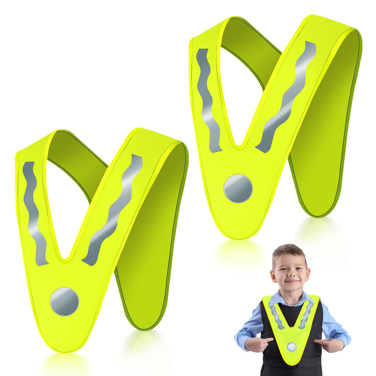BSTDAYEVER Warnweste Kinder Signalkragen Hohe Sichtbarkeit 2stk Kinderwarnweste Atmungsaktiv Sicherheitsweste Kinder Feuchtigkeitstransportierend 37x40cm für Sport Laufen Fahrrad Nächtliche Straßen BSTDAYEVER Warnweste Kinder Signalkragen Hohe Sichtbarkeit 2stk Kinderwarnweste Atmungsaktiv Sicherheitsweste Kinder Feuchtigkeitstransportierend 37x40cm für Sport Laufen Fahrrad Nächtliche Straßen von BSTDAYEVER