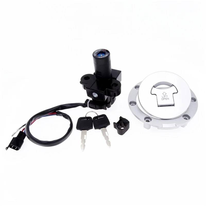 BSWRTH Start Zündschlüssel Kompatibel Mit CBR600 Für F2 1991–1994 Für F3 1995–1998 Für NSR250 MC18 MC21 1 Set Motorrad-Tankdeckel-Zündschloss Mit 2 Schlüsseln von BSWRTH