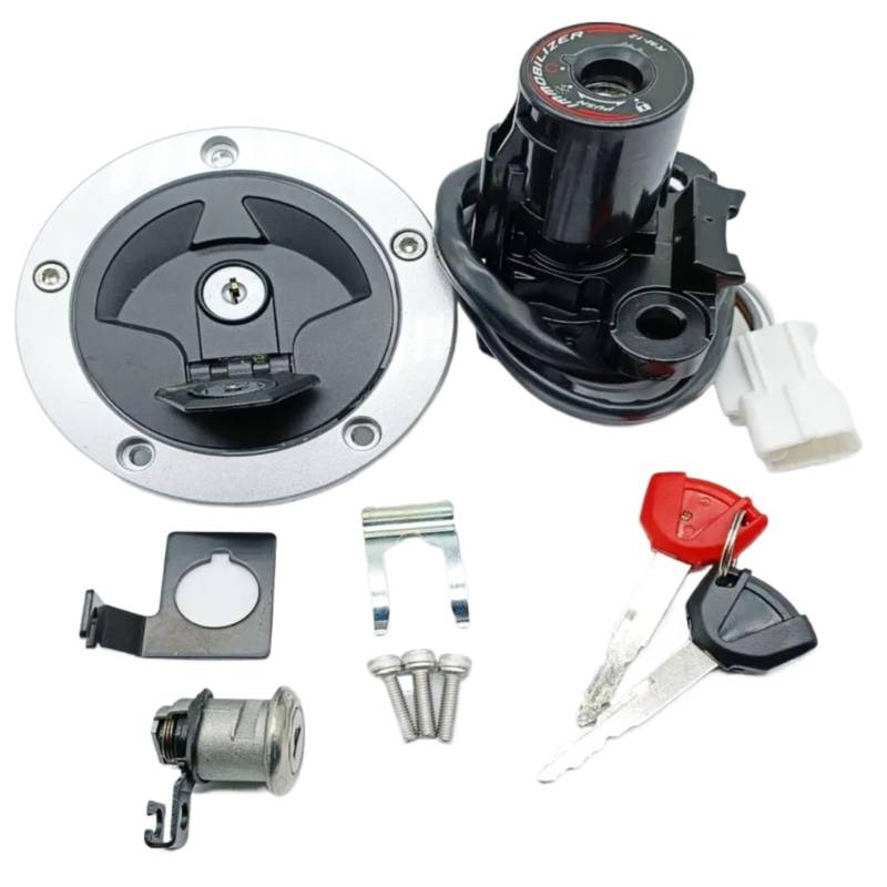 BSWRTH Start Zündschlüssel Kompatibel Mit ER650 Für ER6N 2012 2013 2014 2015 2016 Für EX650 Für ER6F 2014 2015 2016 Motorrad-Zündschloss-Tankdeckel 27005-0561 von BSWRTH