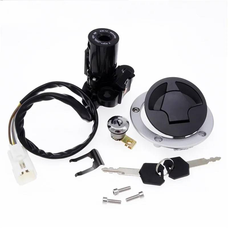 BSWRTH Start Zündschlüssel Kompatibel Mit Ninja Für ZX6R Für ZX636 2013–2018 Für ZX1000 Für ZX10R 2011–2015. Motorrad-Tankdeckel-Abdeckung, Schlüssel, Zündschalter, Startschloss von BSWRTH