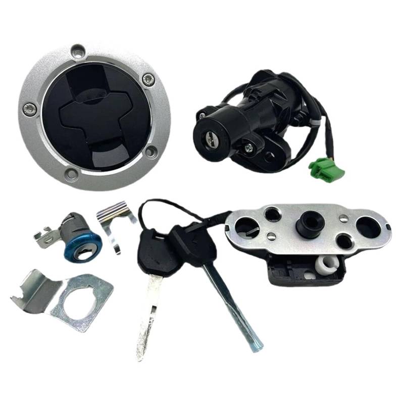 BSWRTH Start Zündschlüssel Kompatibel Mit Suzuki Für GSX250R 2018 2019 2020 2021 2022 Motorrad-Tankdeckel-Zündschalterschloss Zündstartschalter Mit 2 Schlüsseln von BSWRTH