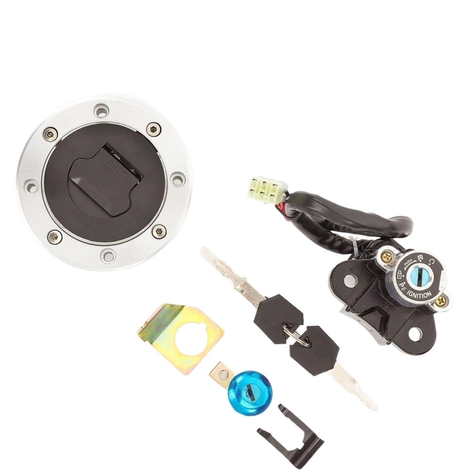 BSWRTH Start Zündschlüssel Kompatibel Mit Suzuki Für GSXR1000 2001–2002 Für DL1000 Für V-Storm 2002–2012 Für DL650 Für V-Strom 2004–2011 Motorrad-Zündschalterschloss Tankdeckel BSWRTH Start Zündschlüssel Kompatibel Mit Suzuki Für GSXR1000 2001–2002 Für DL1000 Für V-Storm 2002–2012 Für DL650 Für V-Strom 2004–2011 Motorrad-Zündschalterschloss Tankdeckel von BSWRTH